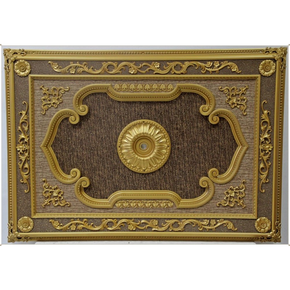 140x200 Cm Dikdortgen Osmanli Saray Tavan S-350  Avize Gobegi Altin Varak Kaplamali 3D